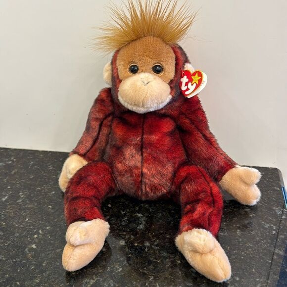 Ty Beanie Buddy (Large) - Schweetheart - Orangutan Monkey (14") - Picture 1 of 10